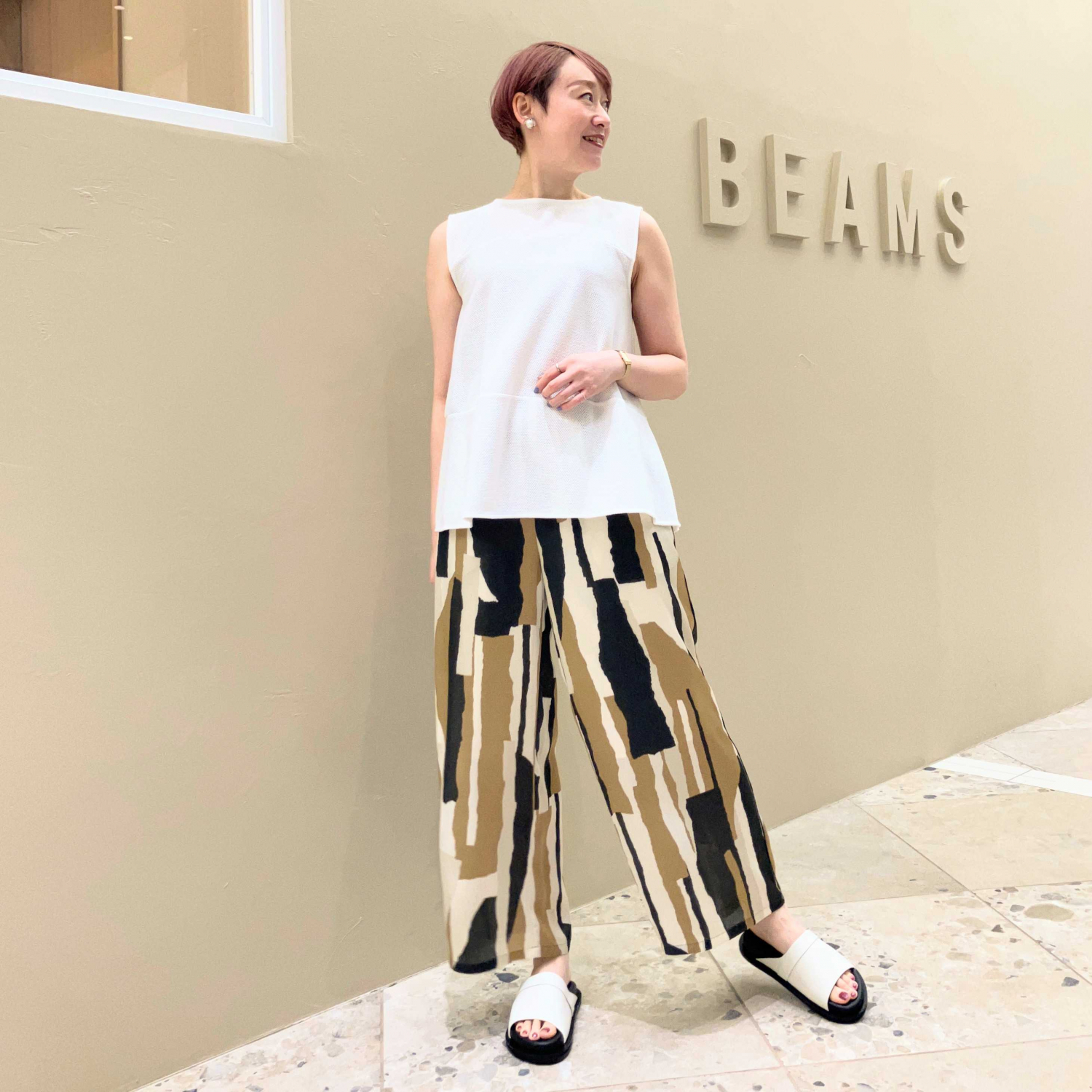 〈Demi-Luxe BEAMS〉ラッセルメッシュノースリーブプルオーバー