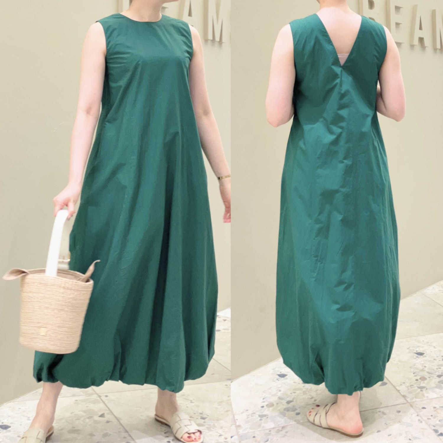 〈Demi-Luxe BEAMS〉ne Quittez pas/別注ポプリンバルーンワンピース