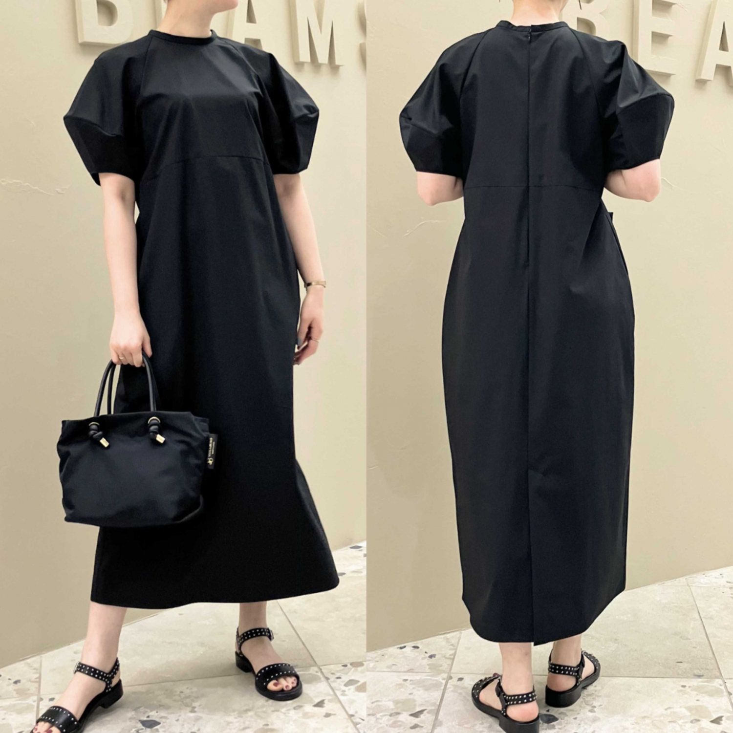 〈Demi-Luxe BEAMS〉ランタンスリーブコクーンワンピース