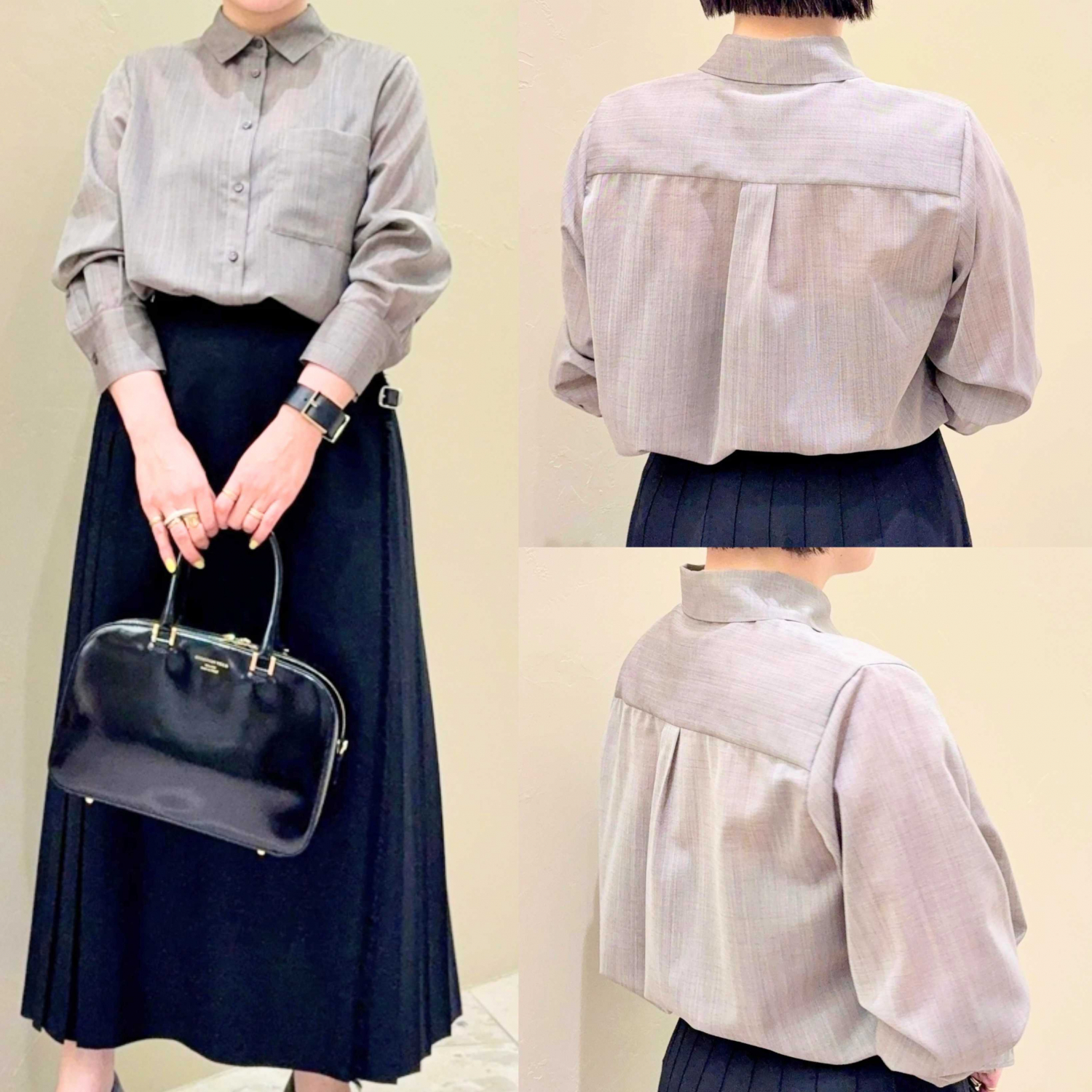 〈Demi-Luxe BEAMS〉ポリエステルウールトロピカルシアーシャツ