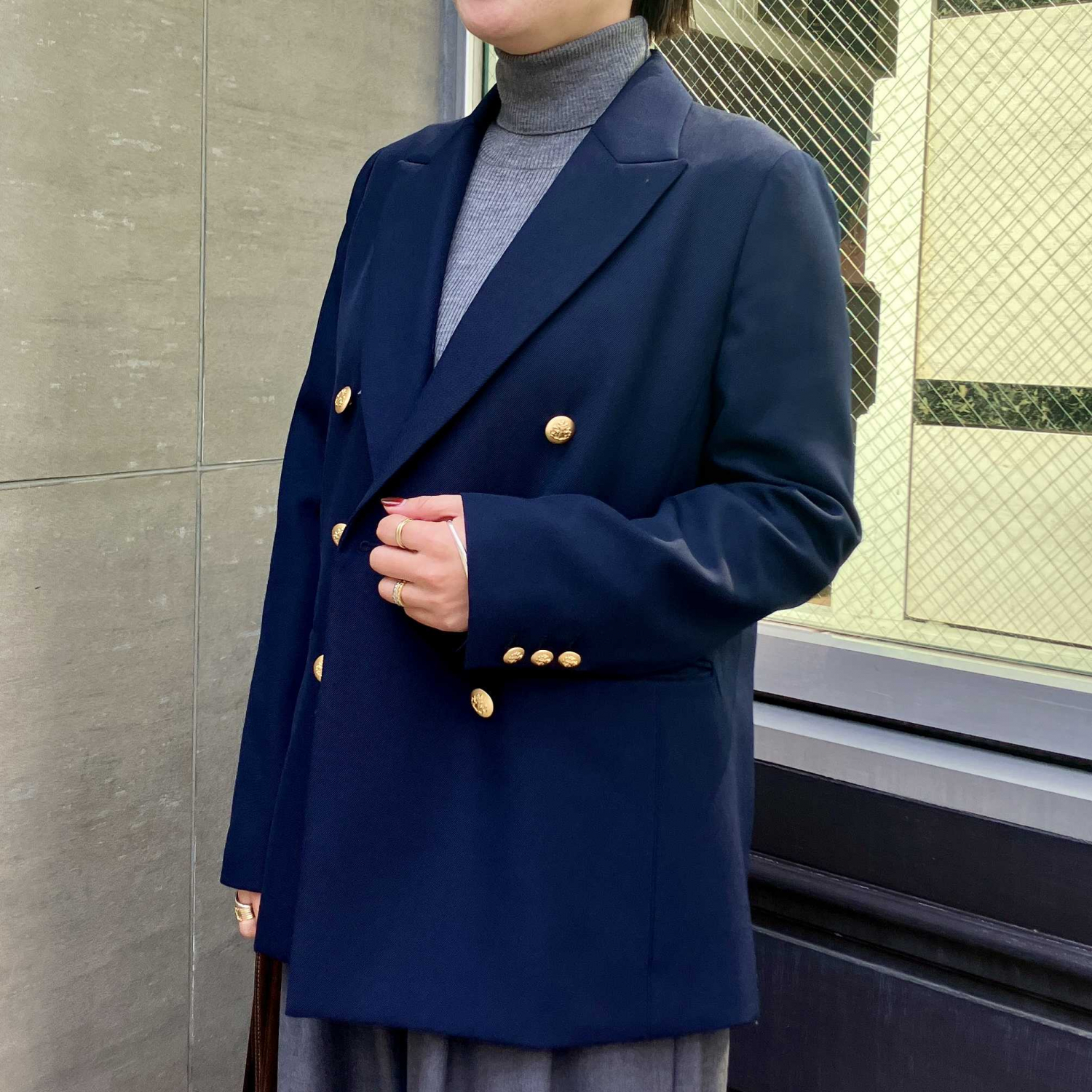 〈Demi-Luxe BEAMS〉ドライギャバジン ６ボタン ダブルジャケット