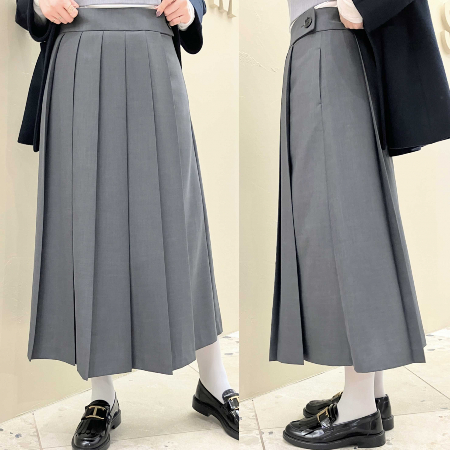 〈Demi-Luxe BEAMS〉アシンメトリープリーツスカート