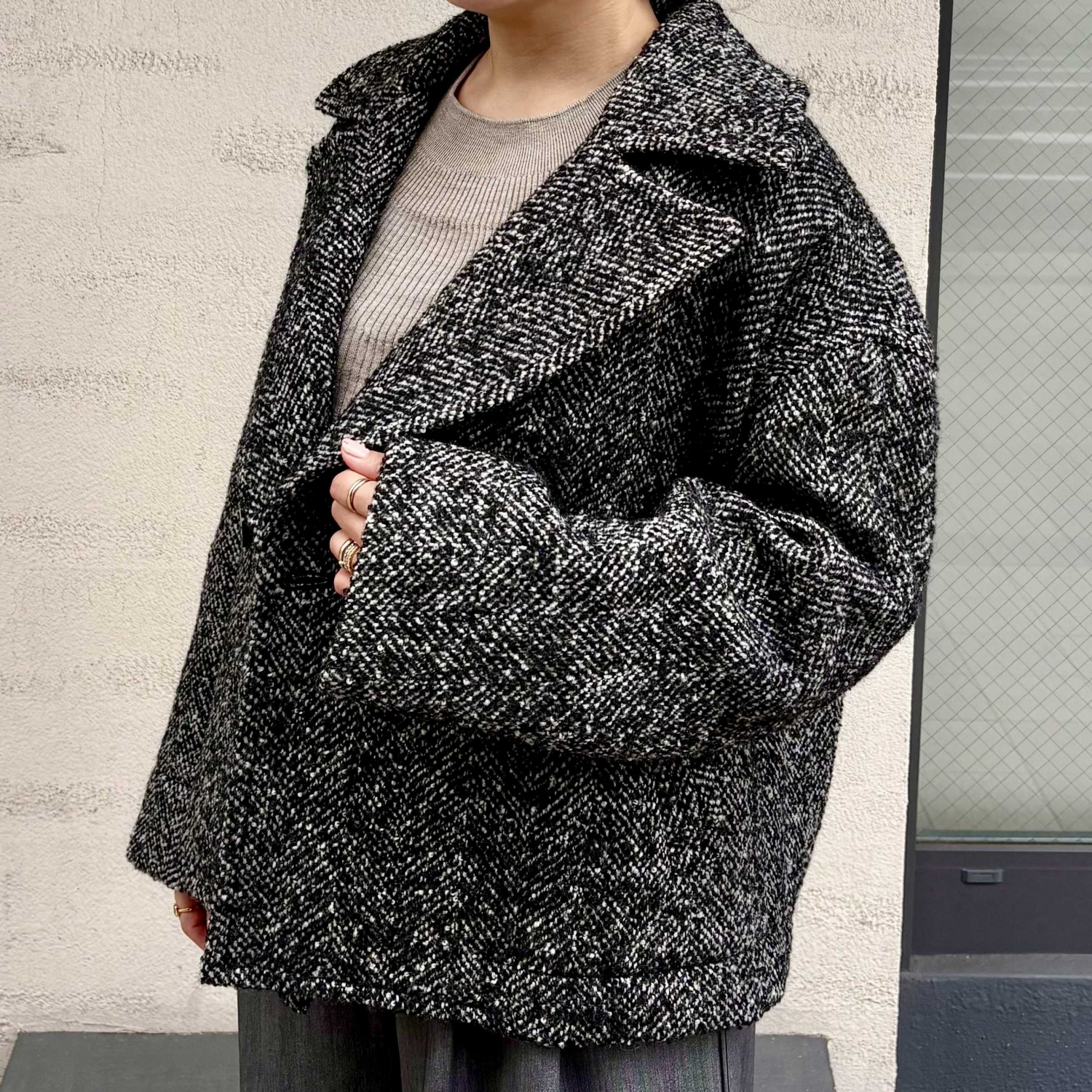 〈Demi-Luxe BEAMS〉ループツィード Pコート