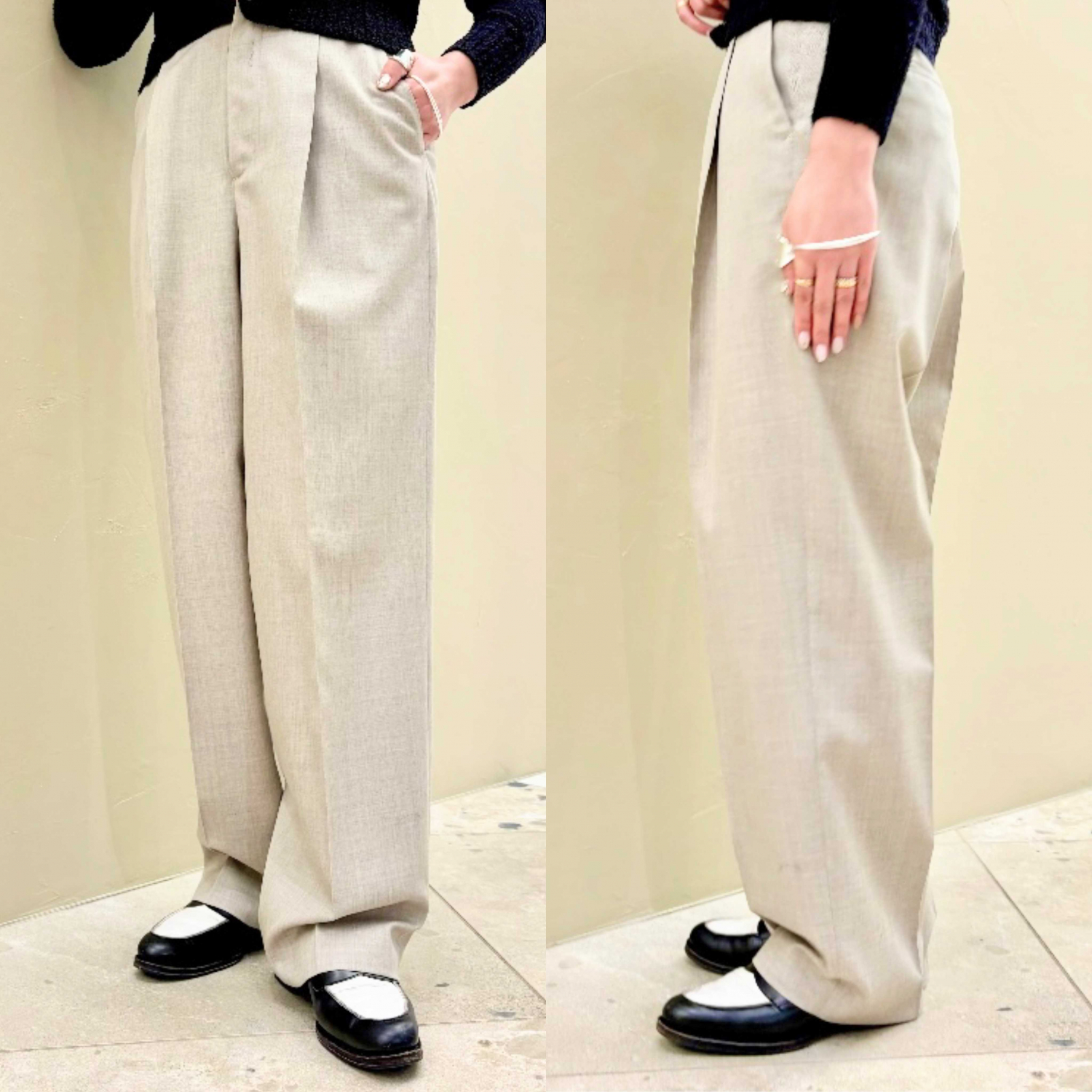 〈Demi-Luxe BEAMS〉ツイルテーパードパンツ