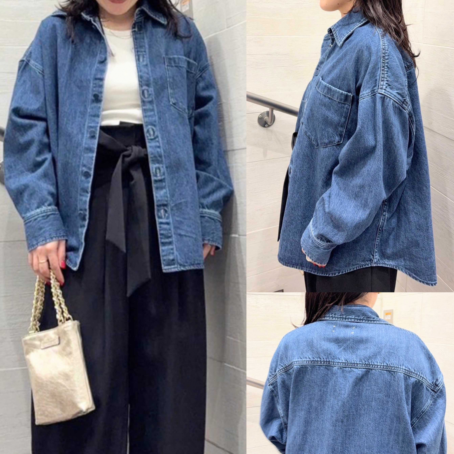 〈Demi-Luxe BEAMS〉upper hights/別注THE MORGANデニムシャツ