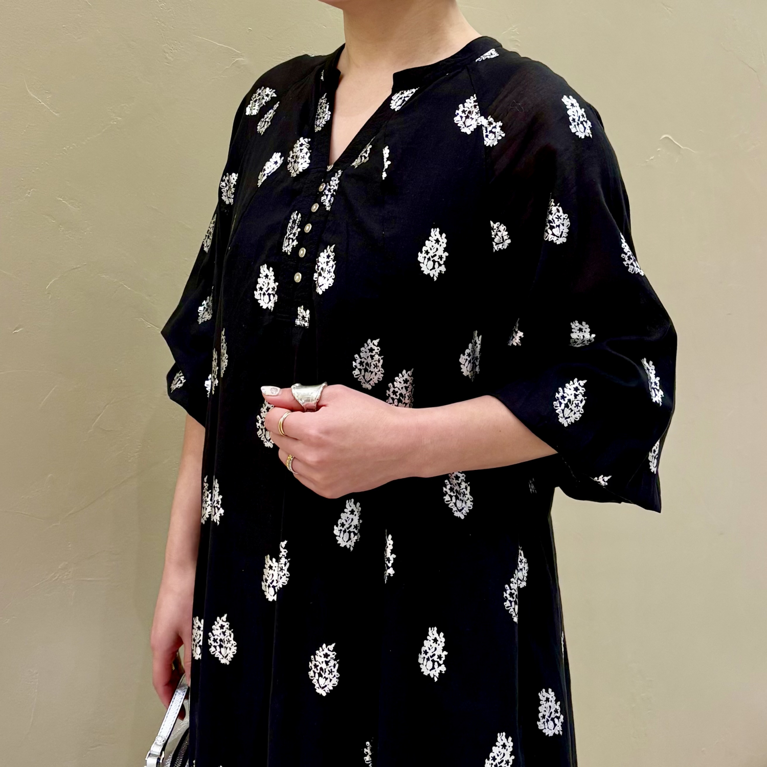 〈Demi-Luxe BEAMS〉ne Quittez pas / ボイル フラワー ロングスリーブ ワンピース