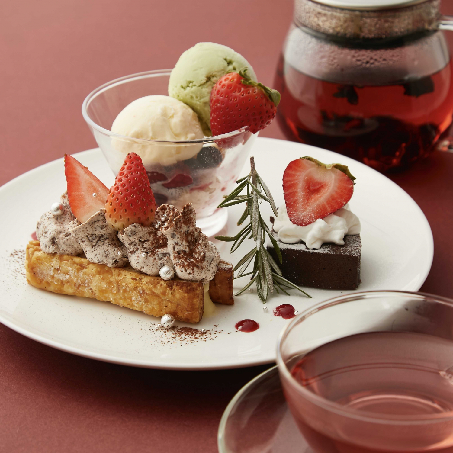 冬のデザート3種盛り