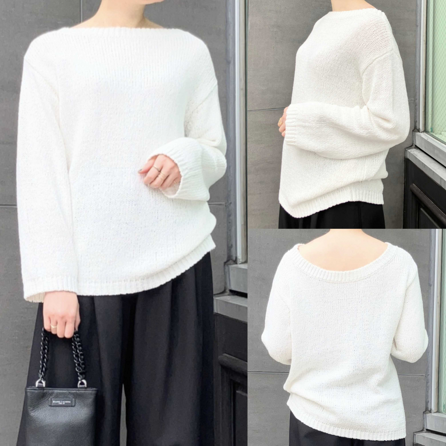 〈Demi-Luxe BEAMS〉コットンローゲージロングスリーブプルオーバー