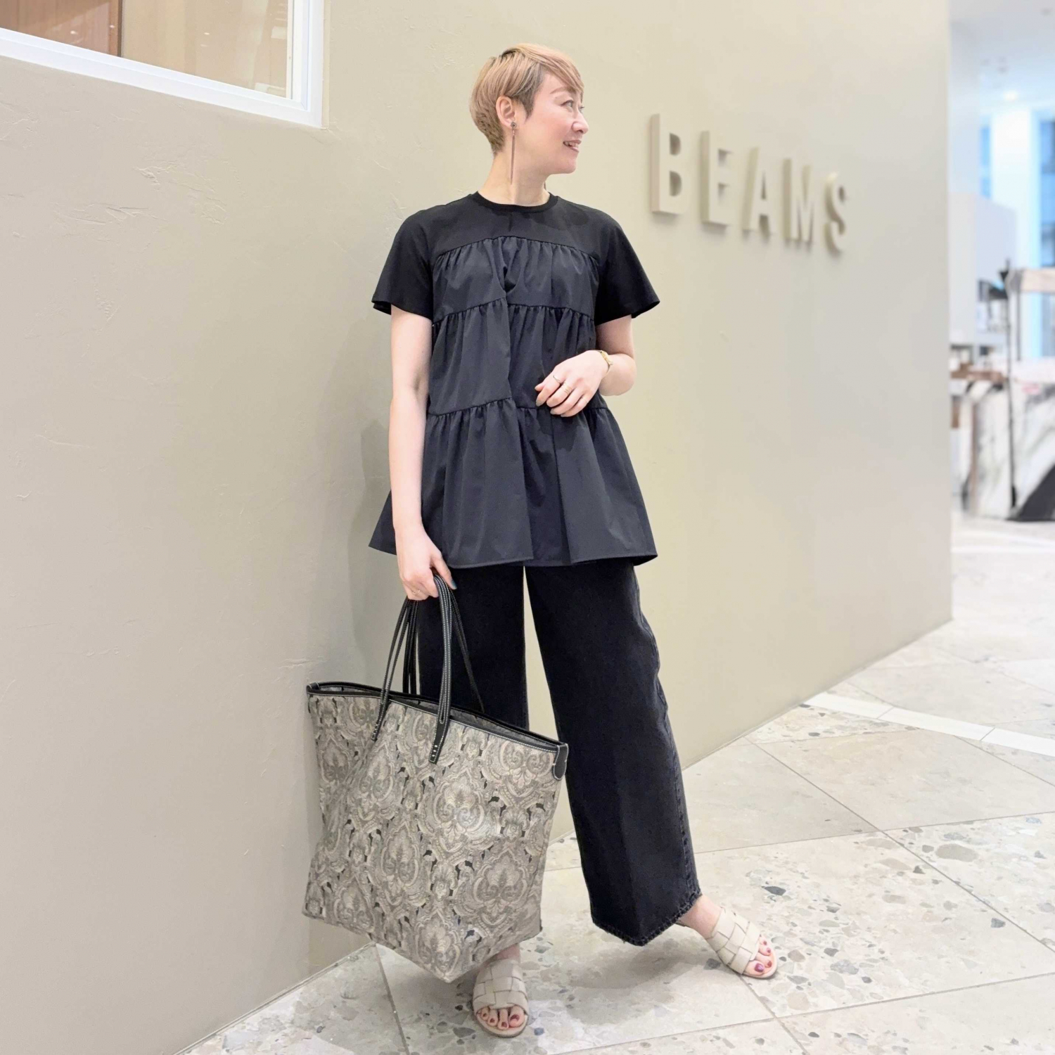 〈Demi-Luxe BEAMS〉コンビ ティアード プルオーバー