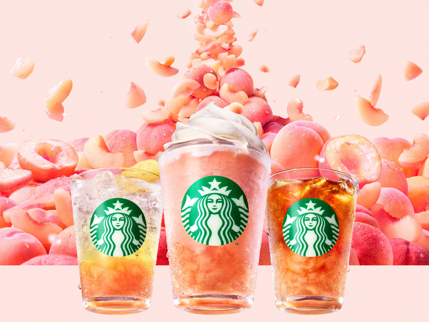 6月24日(水)～　ピーチ & ピーチミルク フラペチーノ®