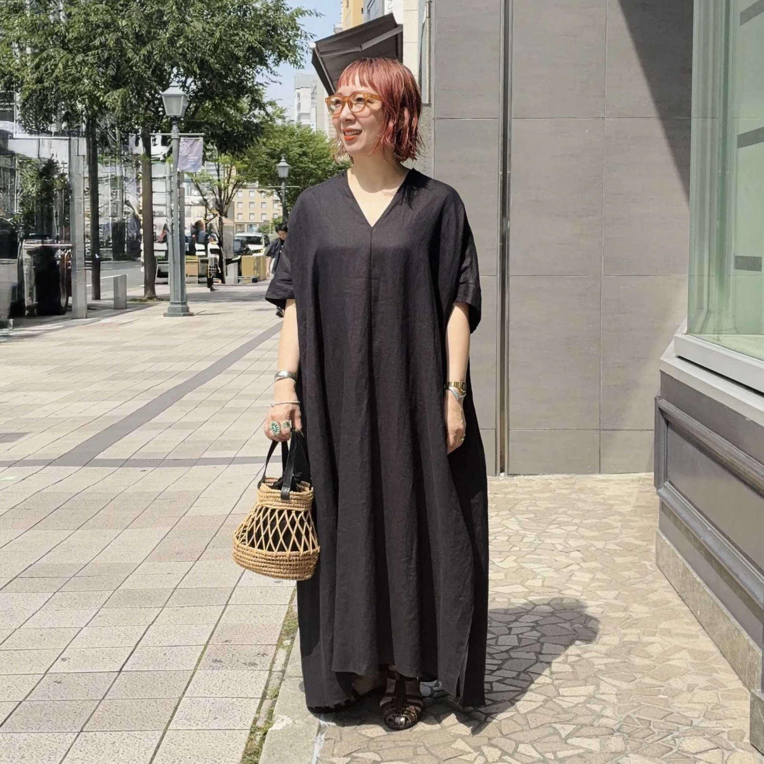 〈Demi-Luxe BEAMS〉リネンカフタンワンピース