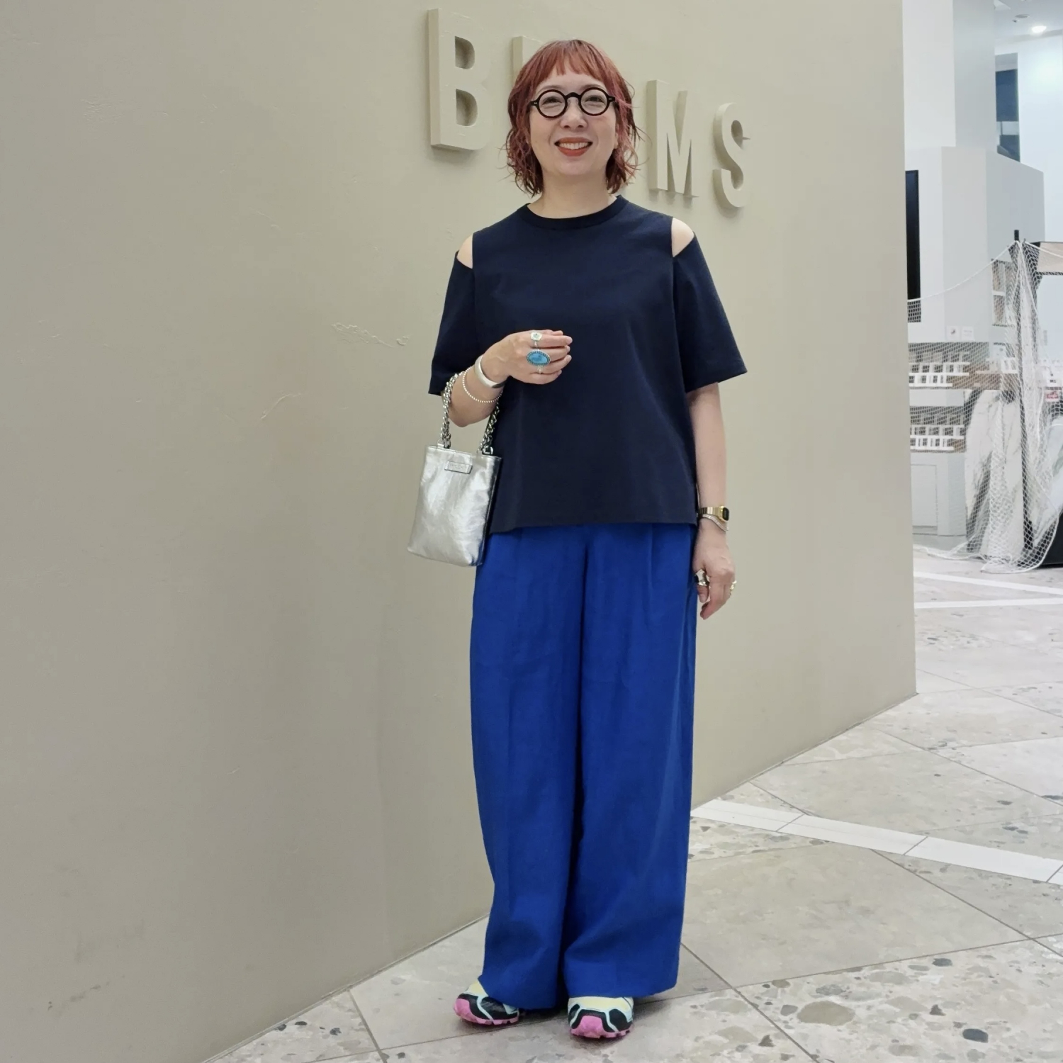 〈Demi-Luxe BEAMS〉ショルダースリットTシャツ