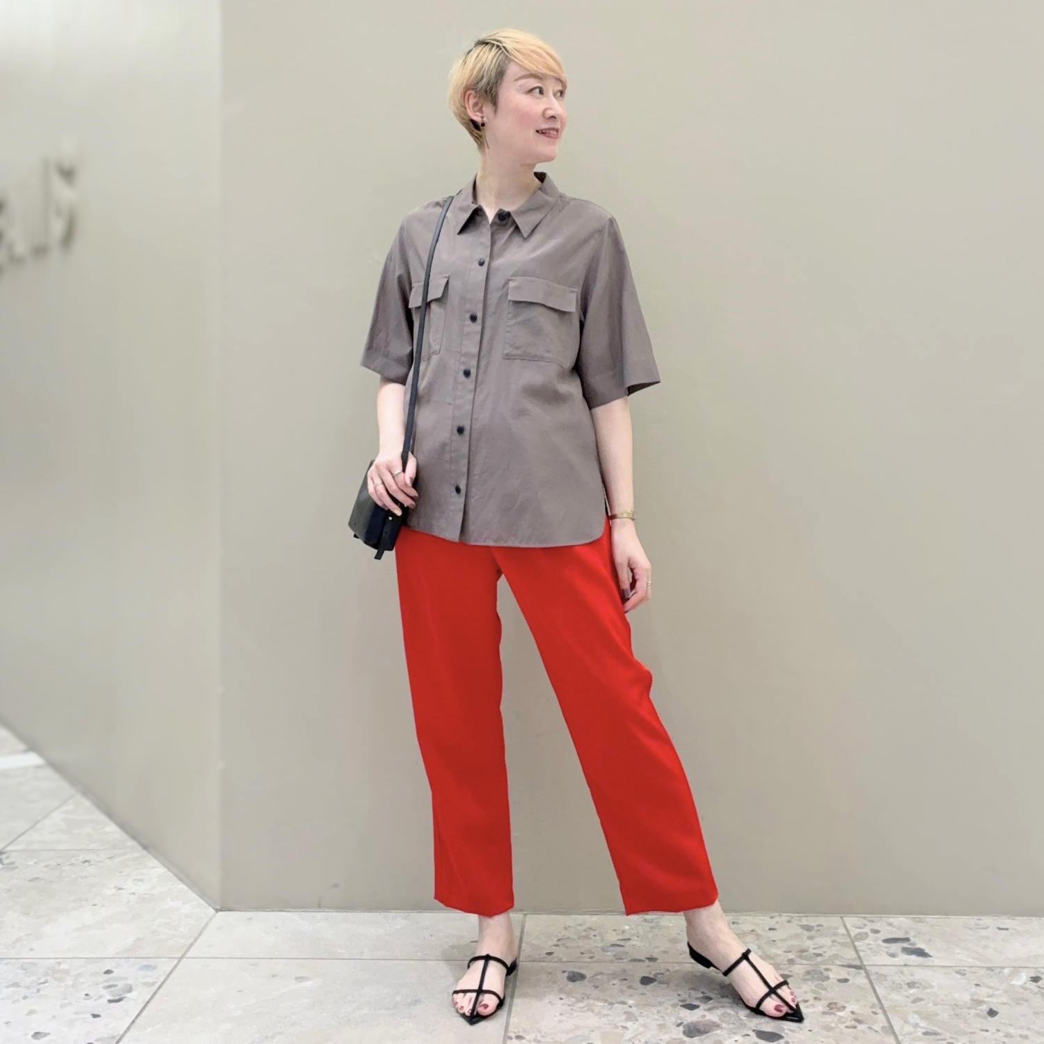 〈Demi-Luxe BEAMS〉コットンアセテートオーバーシャツ