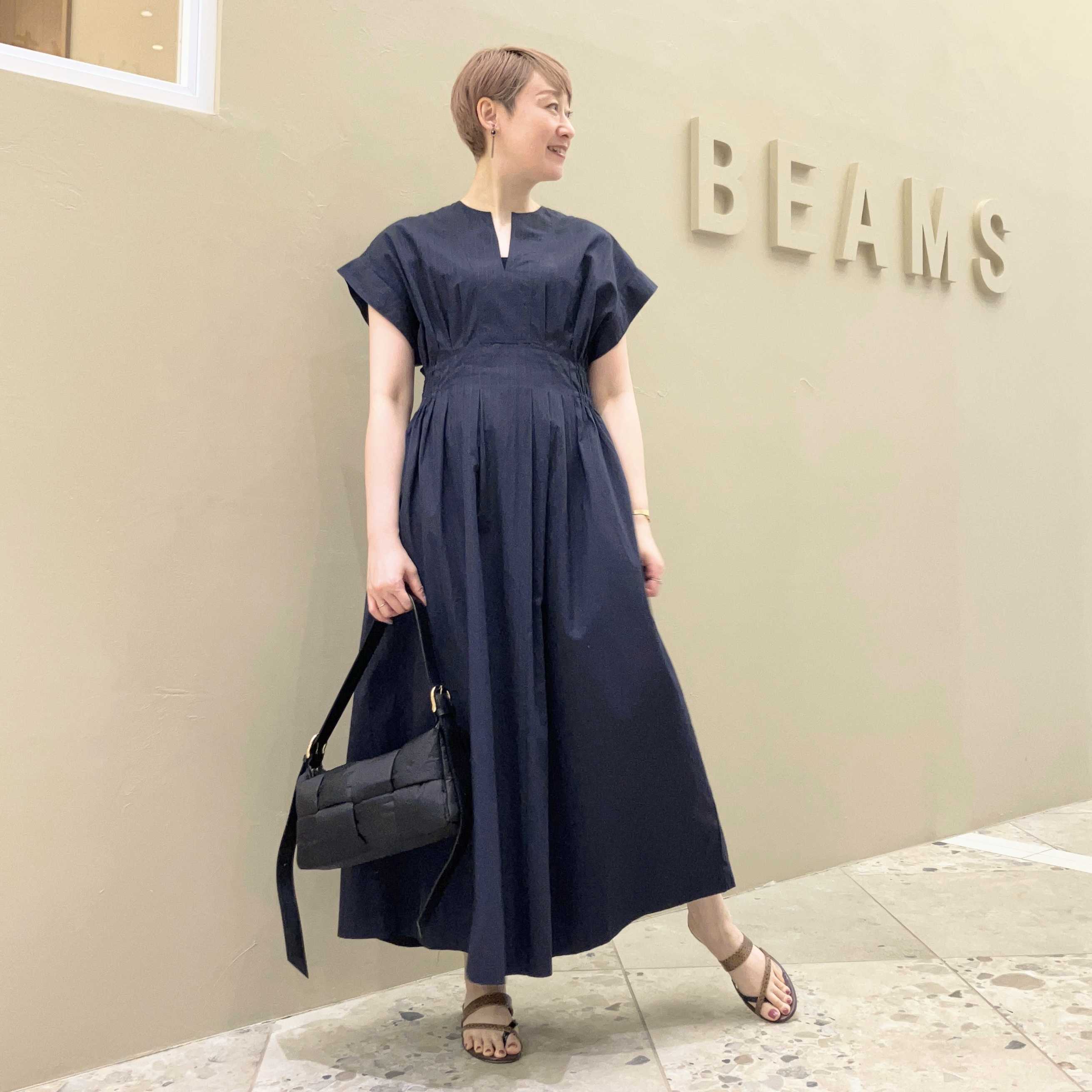 別注 デミルクスビームス×ヌキテパ／ポプリンティアードドレス／M ブラック Demi-Luxe BEAMS（デミルクス ビームス）の「ne Quittez pas