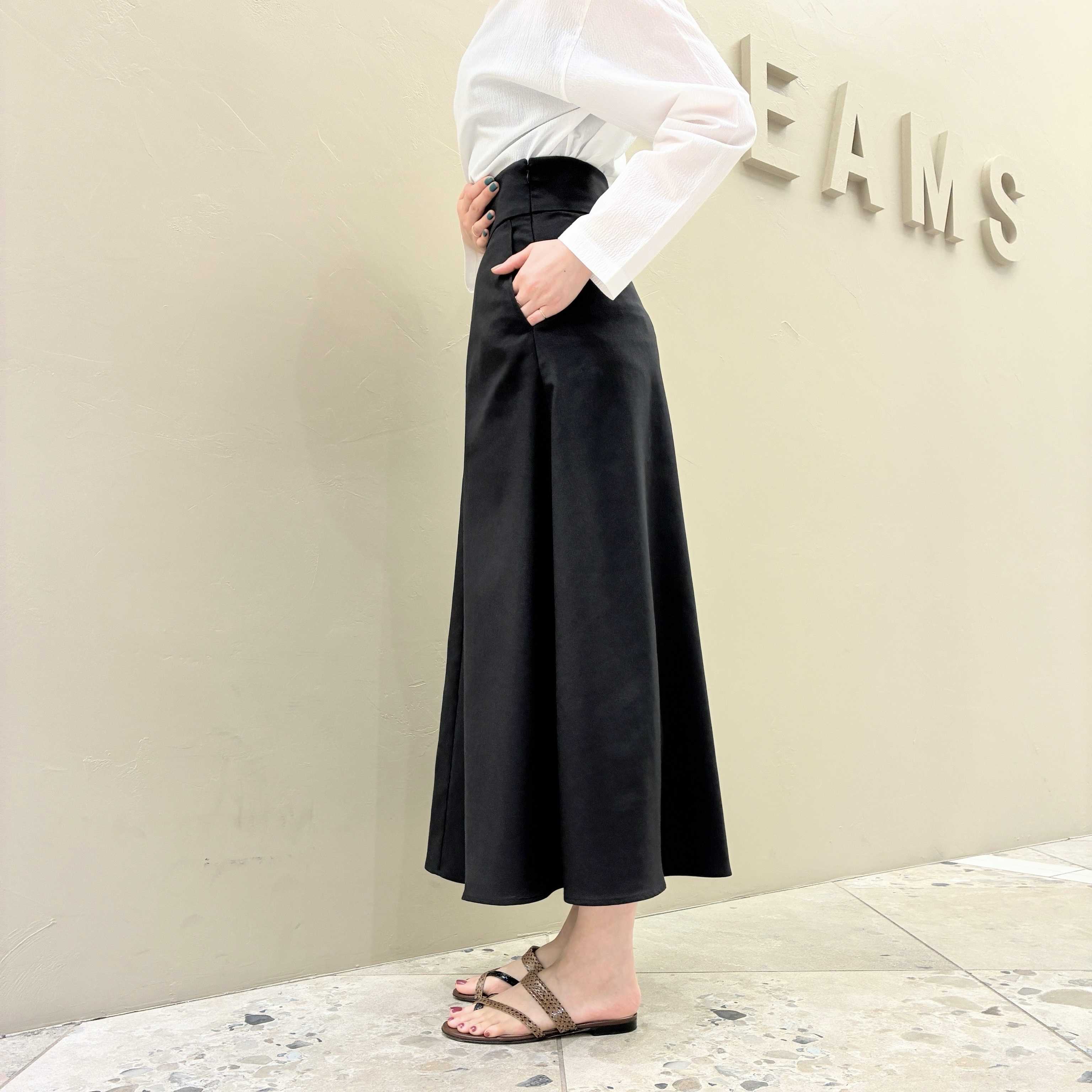Demi-Luxe BEAMS/ティアード ステッチ スカート Demi-Luxe BEAMS〉 ナチュラルオックスフレアスカート | BEAMS